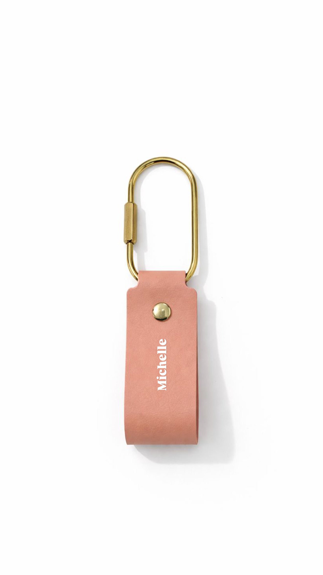 Personalized Rounded Leather Key Holder